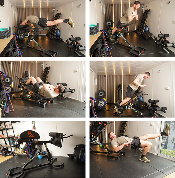 The Freak Athlete Hyper Pro being used as multiple machines